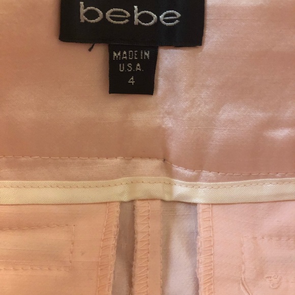 BEBE blush pink satin shorts size 4 - Picture 3 of 5